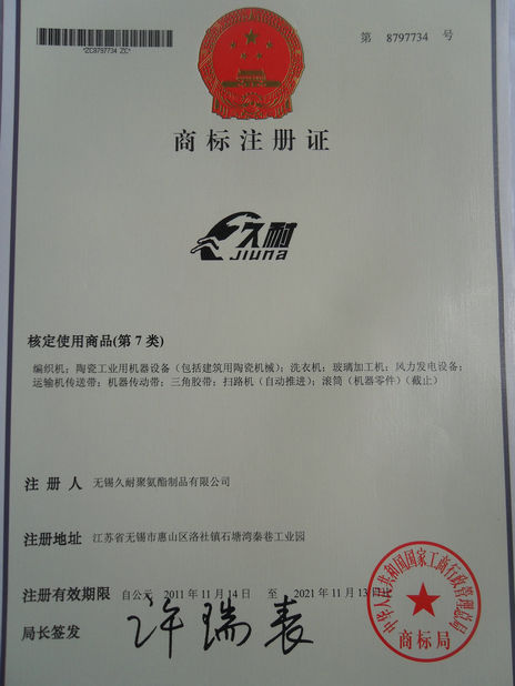 چین Jiangsu Jiunai Intelligent Manufacturing Technology Co., LTD گواهینامه ها